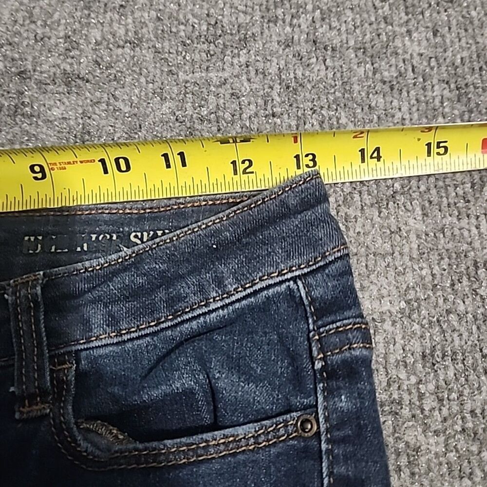 True Craft Denim Jeans Womens Juniors 7 Blue High Rise Skinny Stretch - Picture 12 of 15